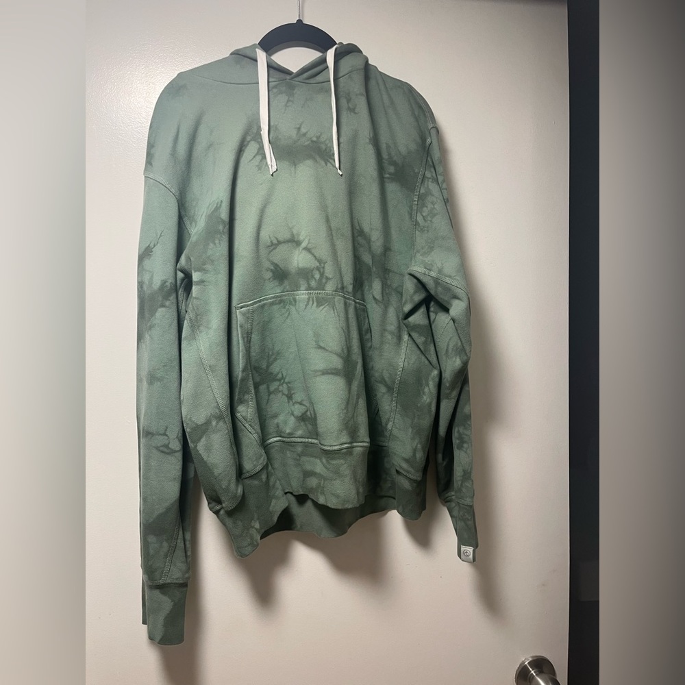 Rag & Bone Green Tie-Dye Hoodie